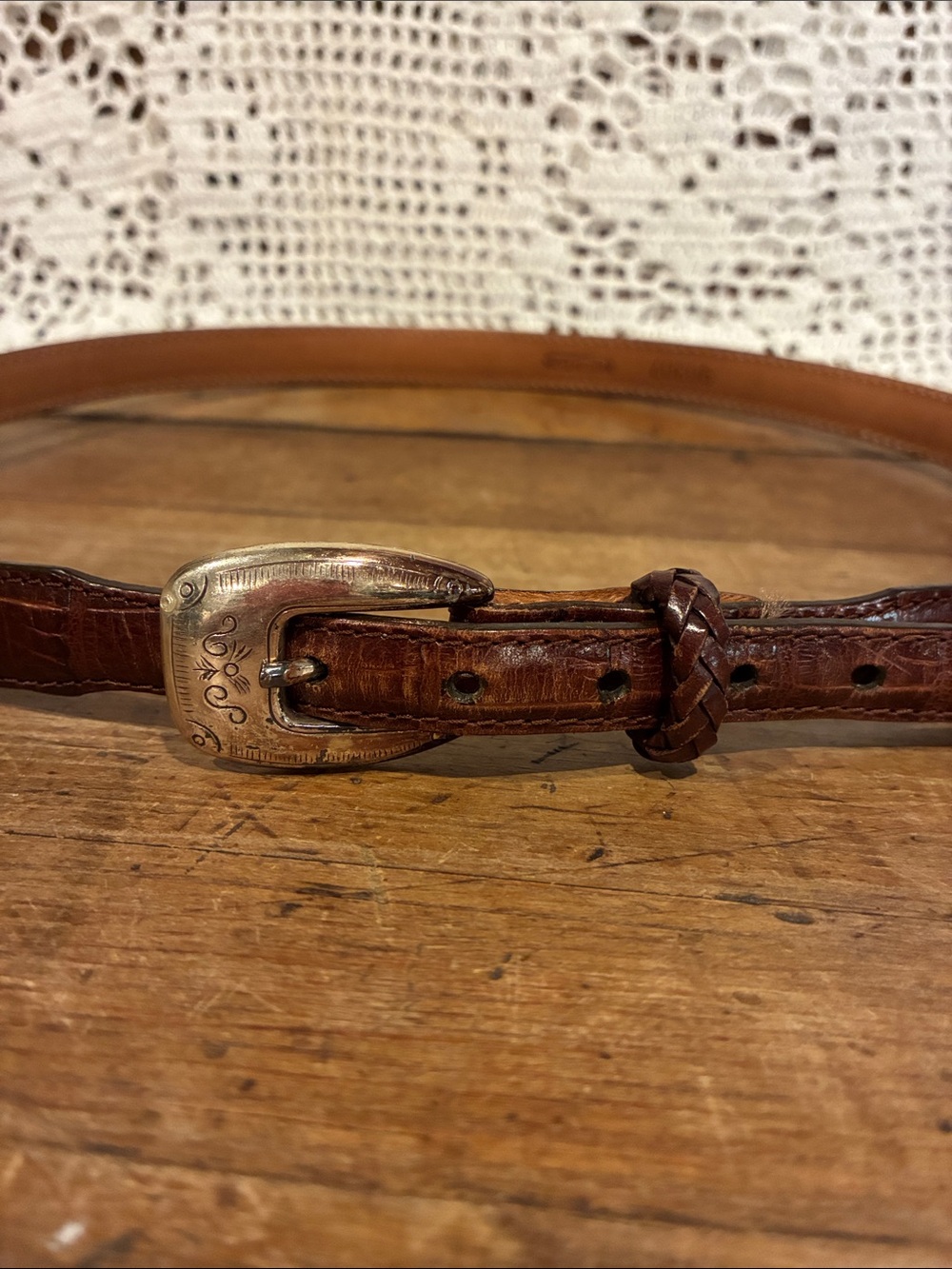 Vintage Brighton Belt with Silver Buckle 31-34”
